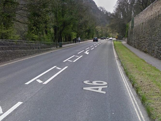 Traffic control (two-way signals) at A6 Dale Road, Matlock Bath, due to lantern change and erect columns, by Derbyshire County Council. Delays likely until November 29, 2019.