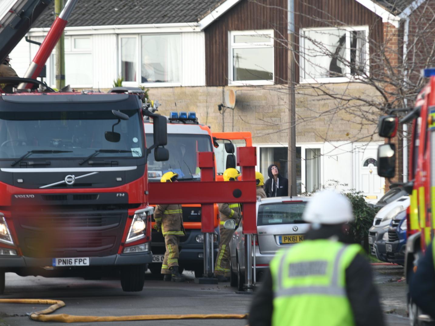 Fire crews were able to prevent the fire from spreading to the semi-detached home next door