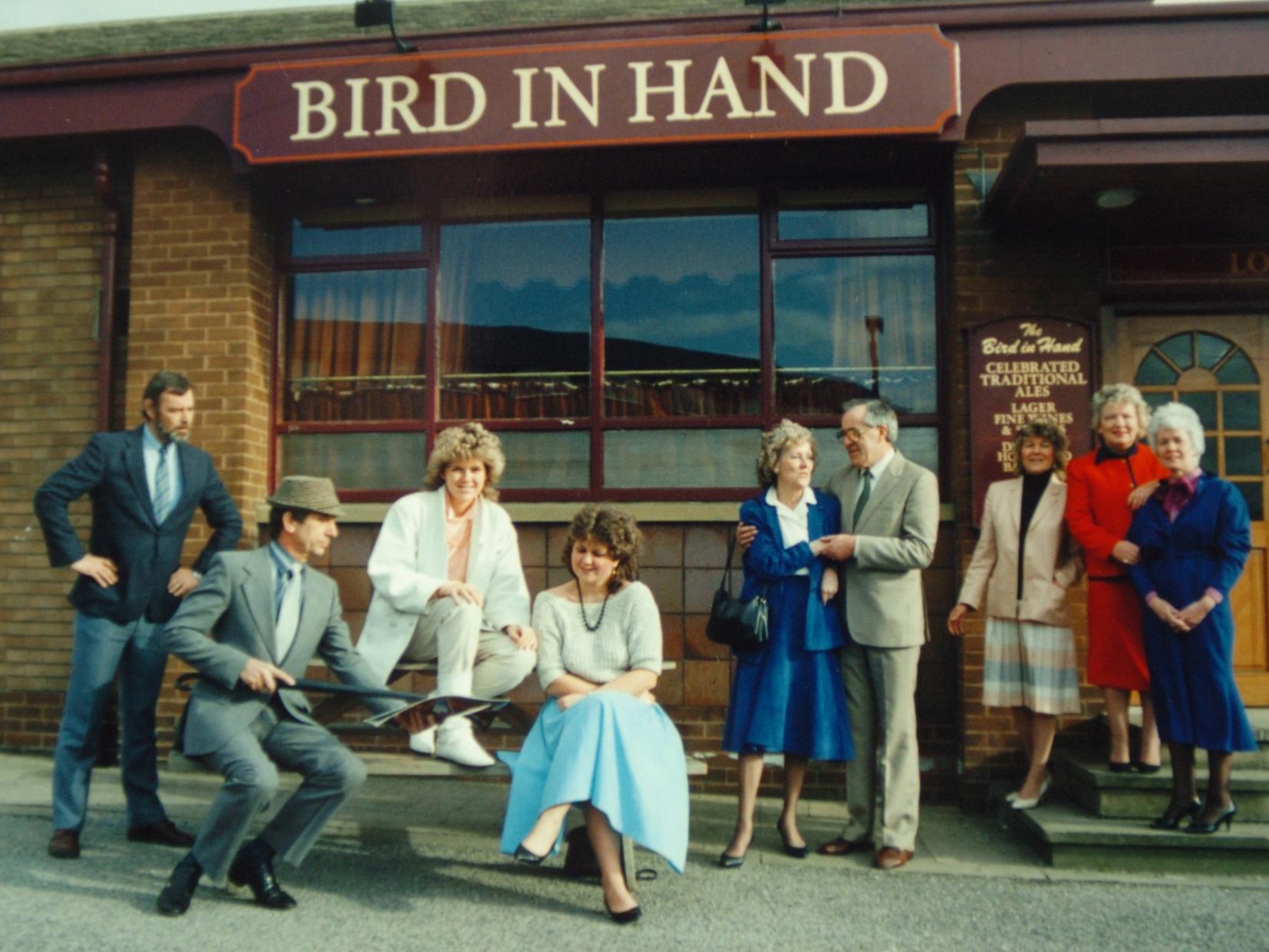 The cast from Garforth Amateur Dramatic Society's 1987 production of A Bird in the Hand.