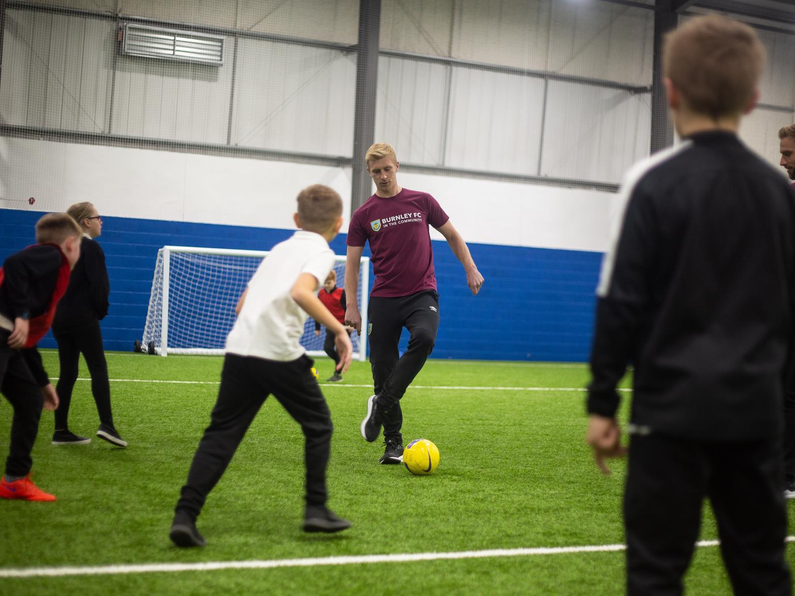 Ben Mee bamboozles the kids with some deft footwork