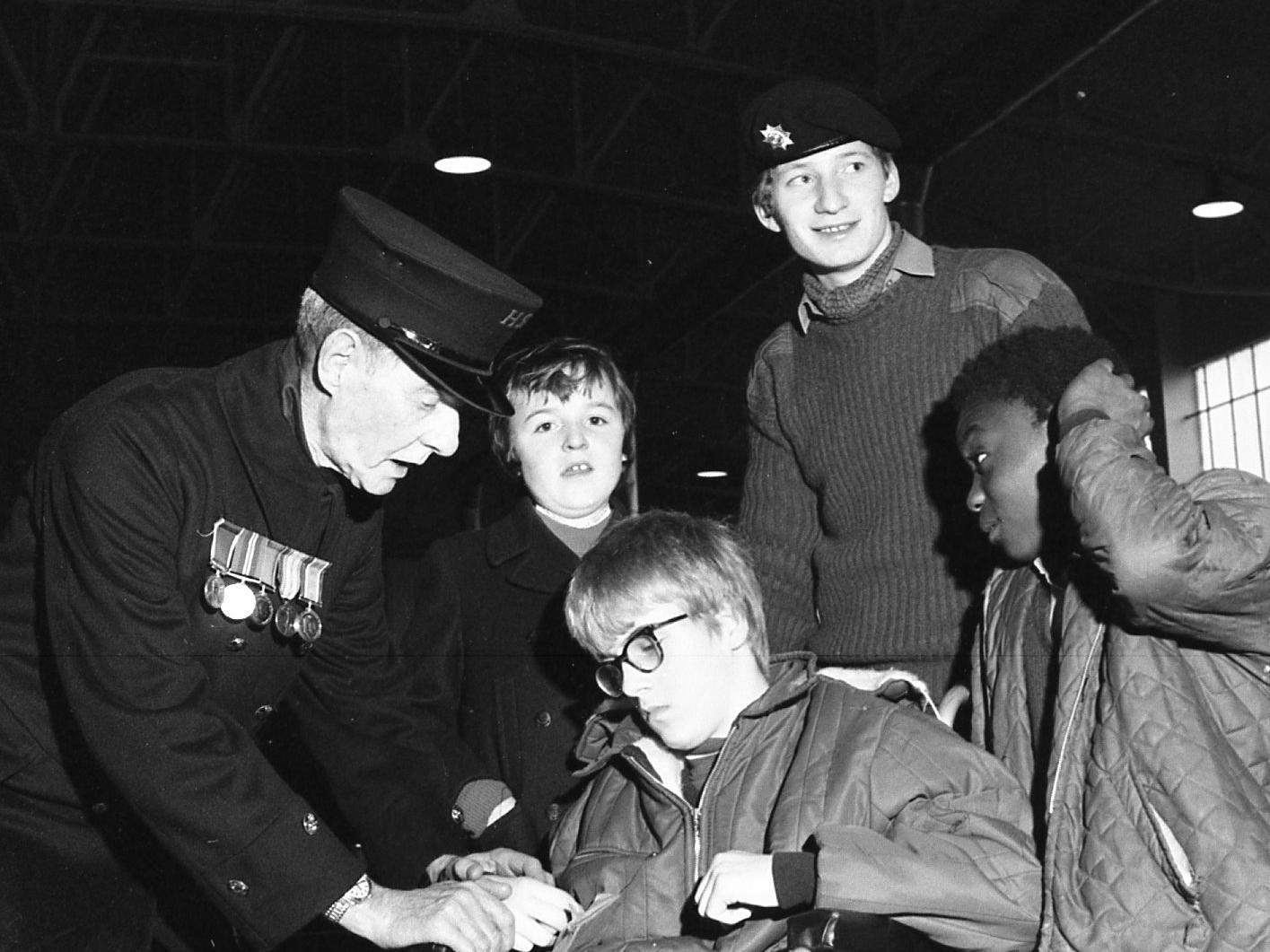 A scene from an event at Weeton Camp in November 23 1974