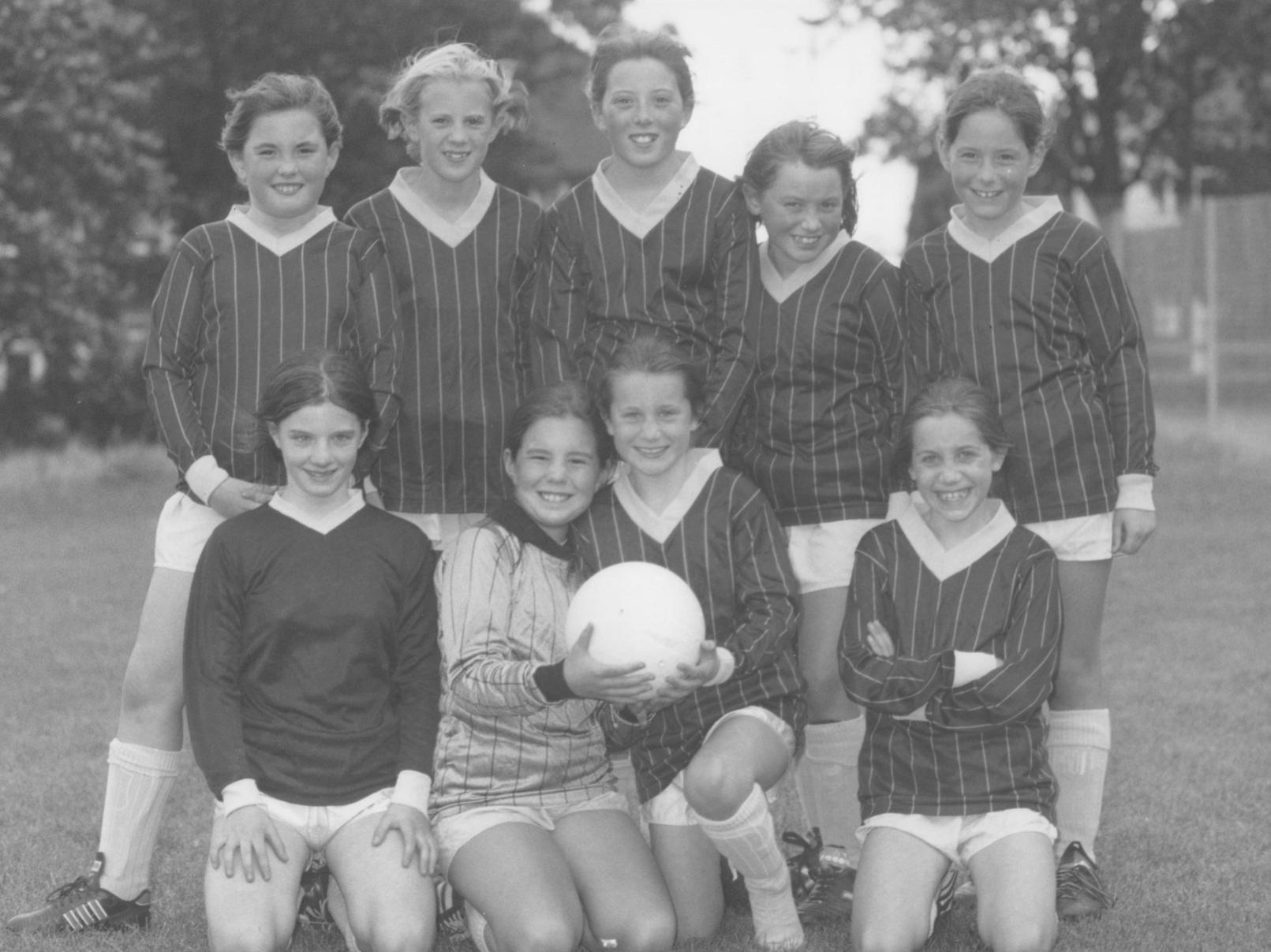 Pictured are Northstead School girls soccer team in October 1996. Back, left, Jodie Harriman, Toni Jordan, Leanne Lynch, Jenna Watts and Ruth Griffiths; front, left, Donna England, Lisa Smith, Maxine Denton and Samantha Denton.