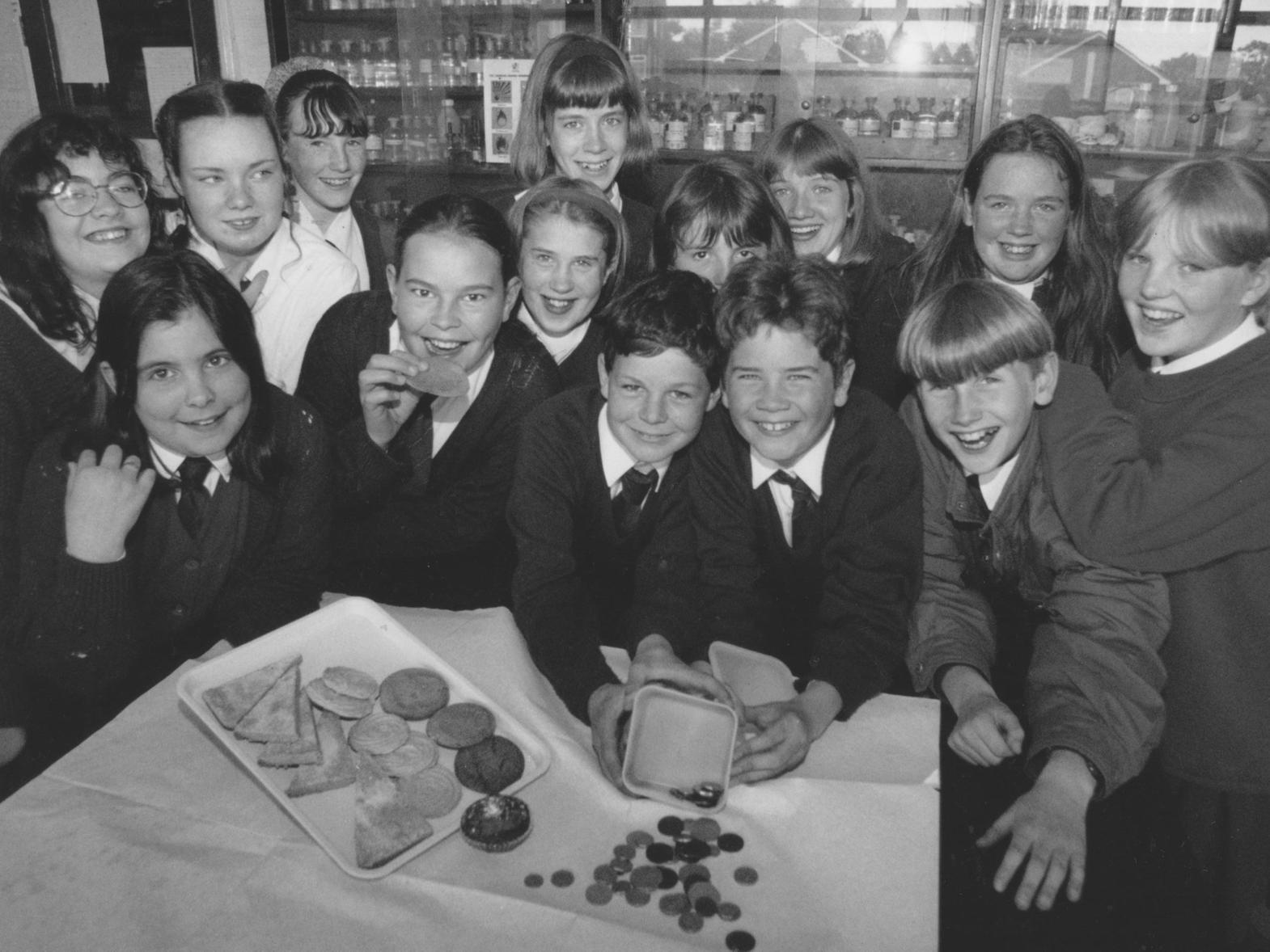 Pupils of St Augustine's School became the first to raise cash for Tyke the Superdog back in June 1995 with their breaktime biscuit sale.