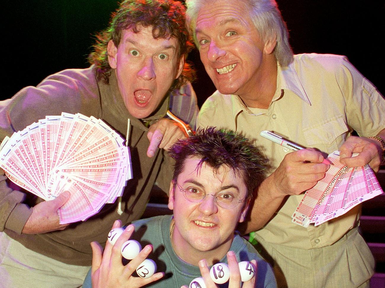 In 1998 stars from the Grand Theatres Comedy Bonanza prepared for the arrival of the National Lottery Draw with their own jackpot selection.