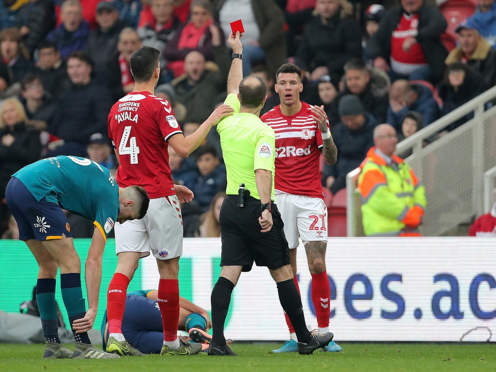 Boro boss Jonathan Woodgate left Johnson to hang out to dry after the wingers red card against Hull City. The Teessiders were 2-0 up at the time before a Jarrod Bowen double earned Grant McCanns side a point.
