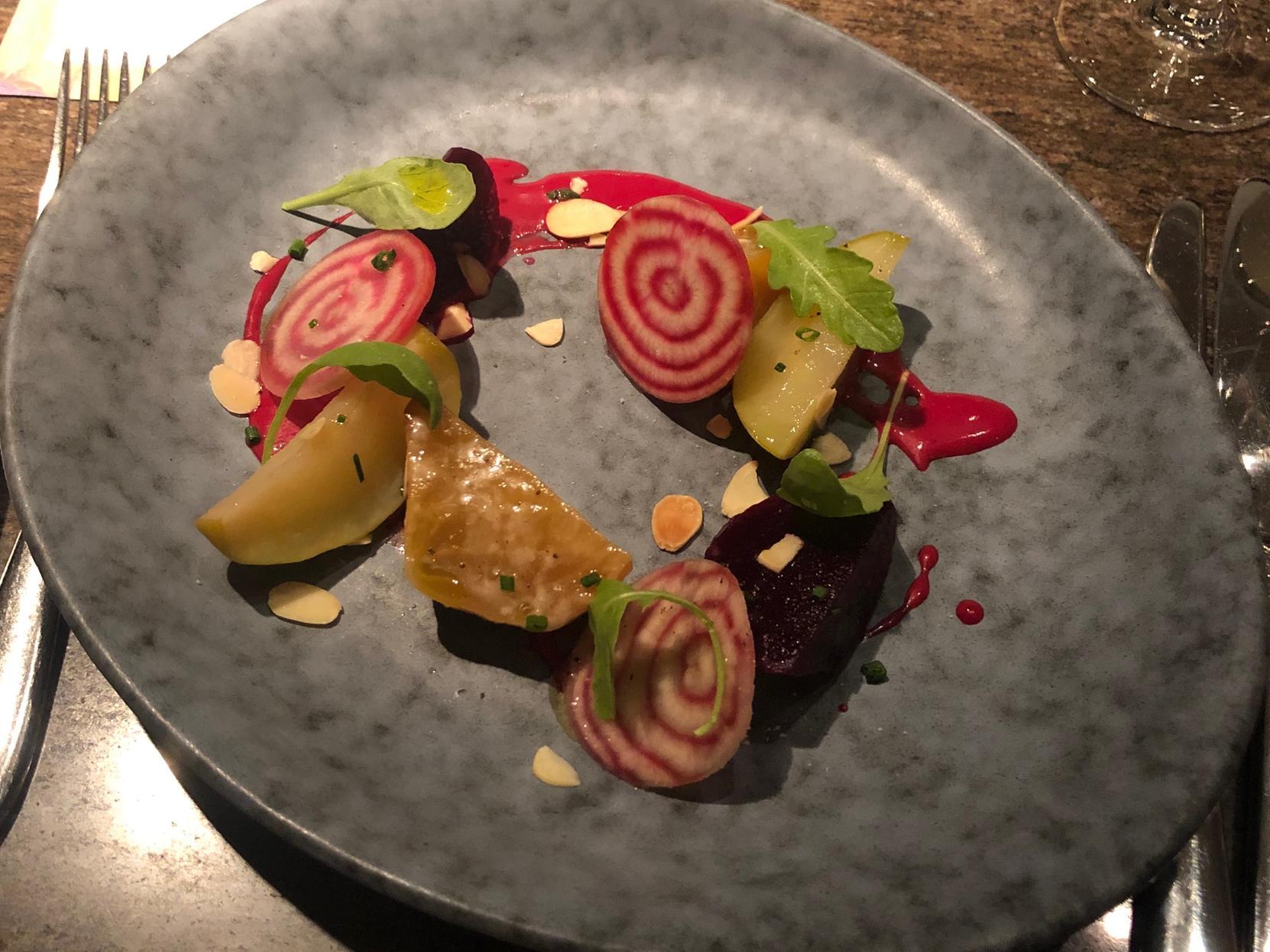 Tastes of beetroot at The Montagu Kitchen.