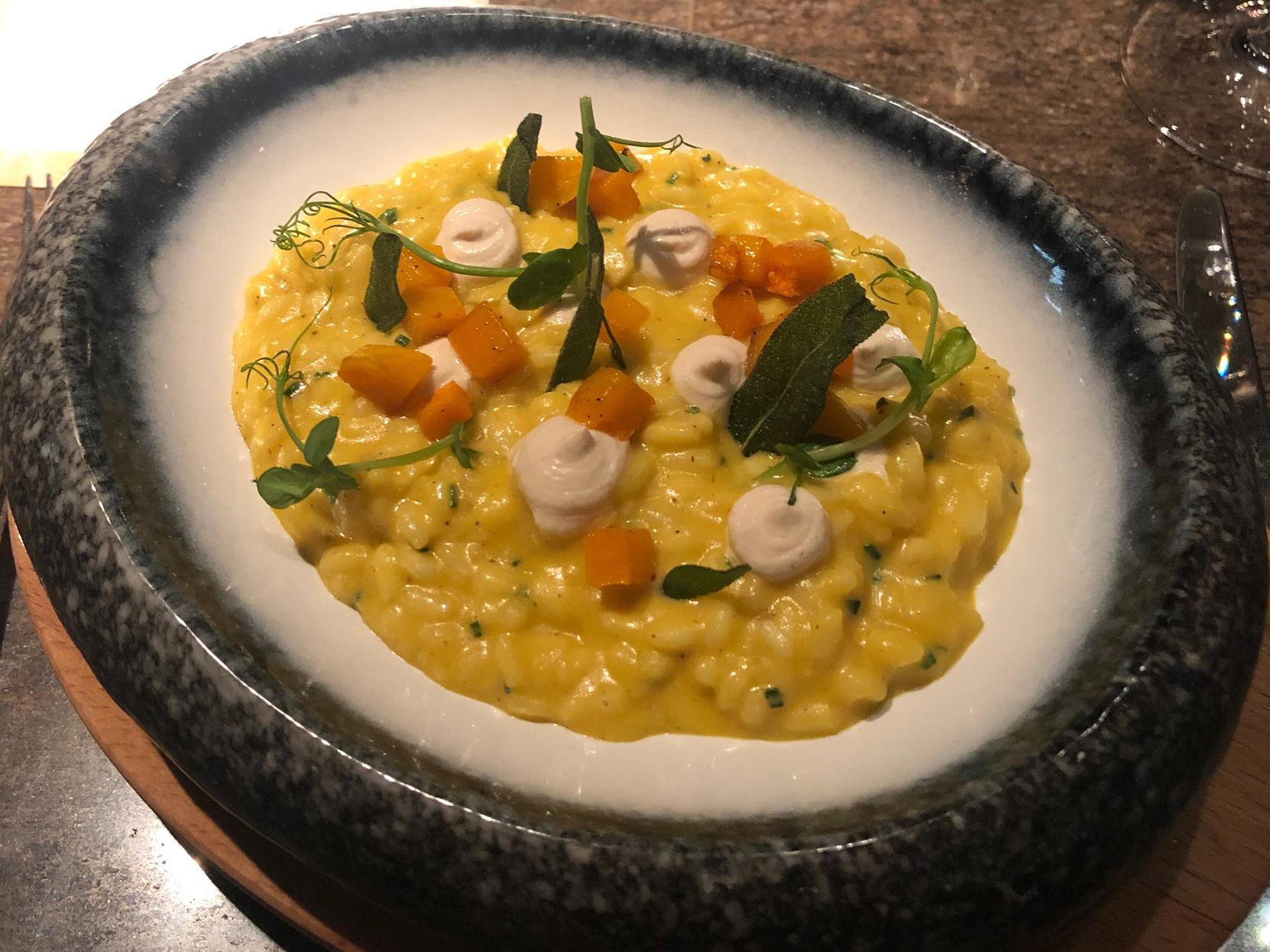 Squash risotto at The Montagu Kitchen.