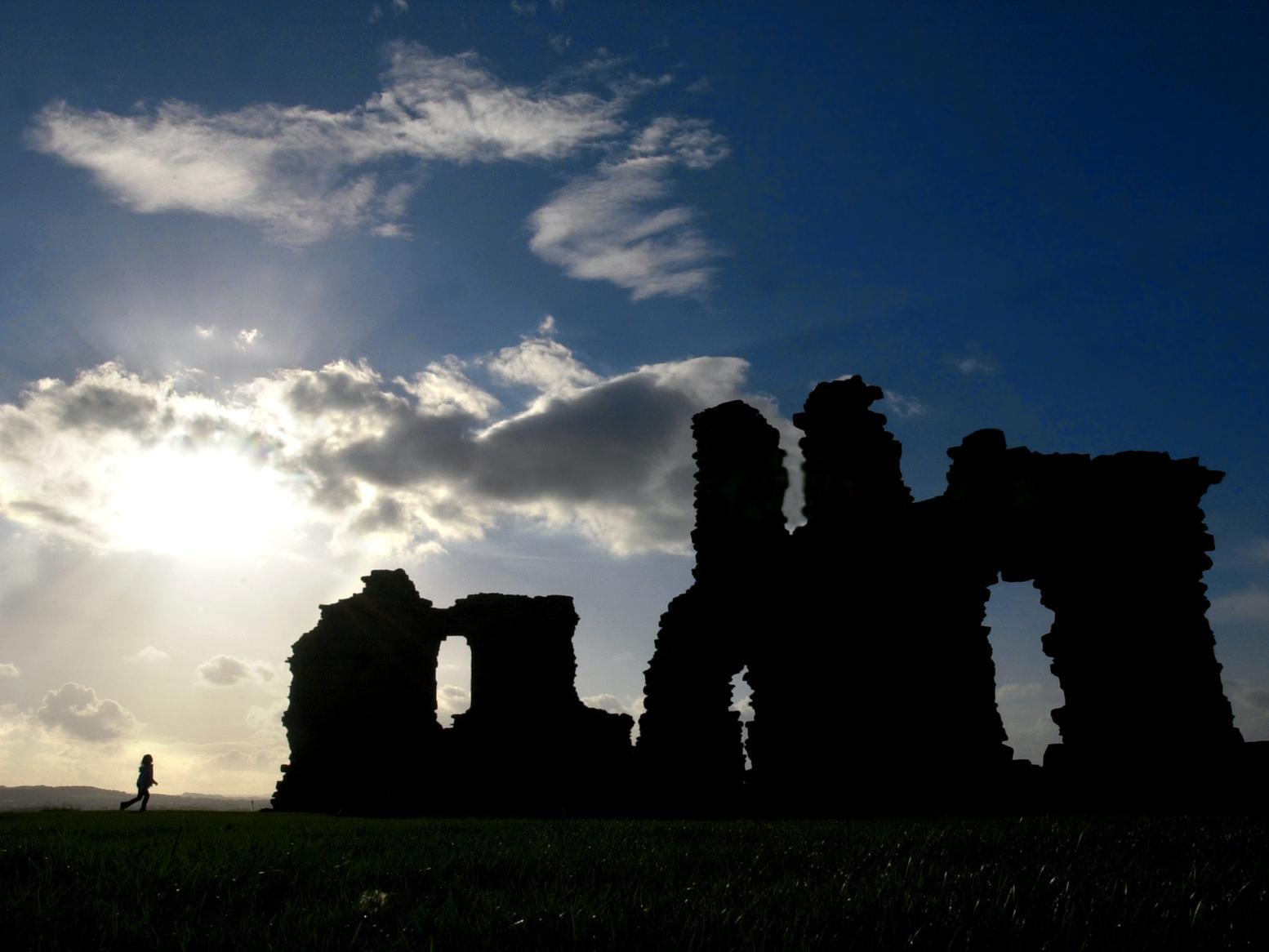 A glorious photo of Sandal Castle in the autumn sunshine.