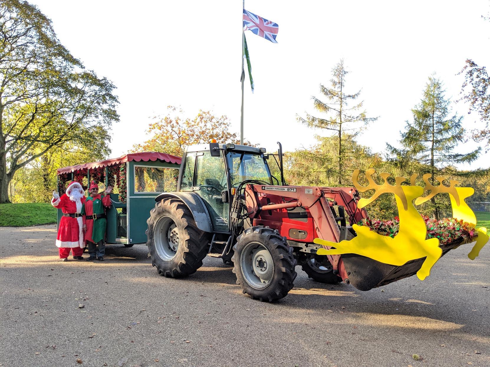 Meet Father Christmas at the South Meadow Lane entrance and take a tractor ride to Santas grotto:December 14, 15, 21 and 22. 10pound per child (plus 3pound adult). Filling up so book on 01772 906471