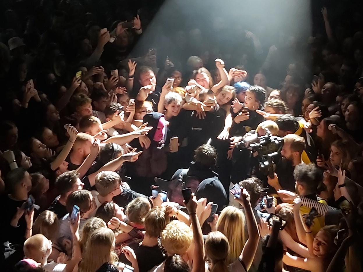 Yungblud in the audience at Sheffield O2 Academy on 29 November 2019. Picture by Florence Atkinson.