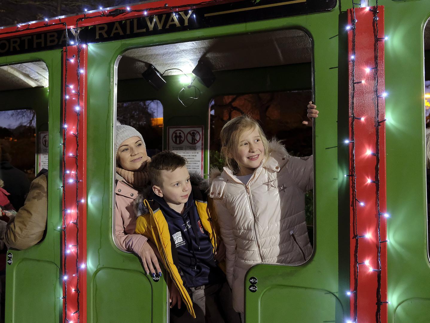 All aboard the Christmas North Bay Railway.