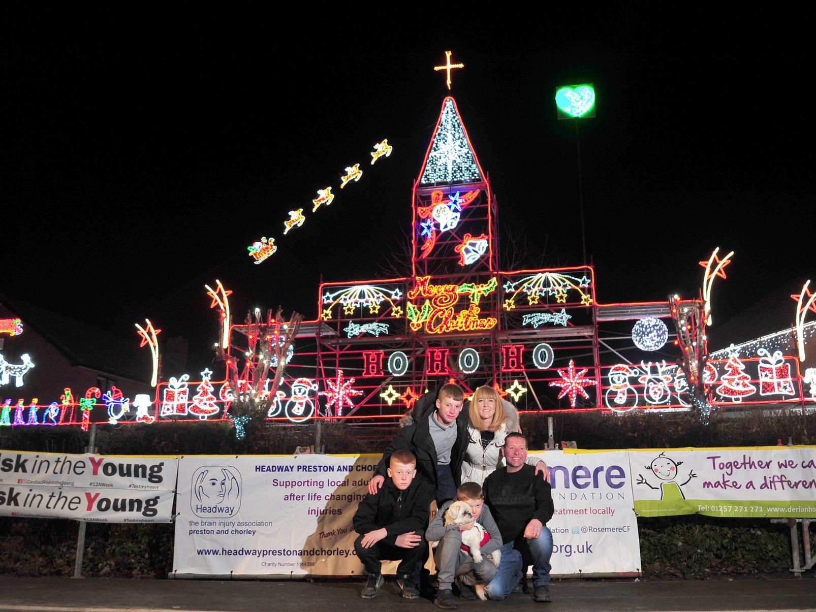 The Tipping family lights switch-on