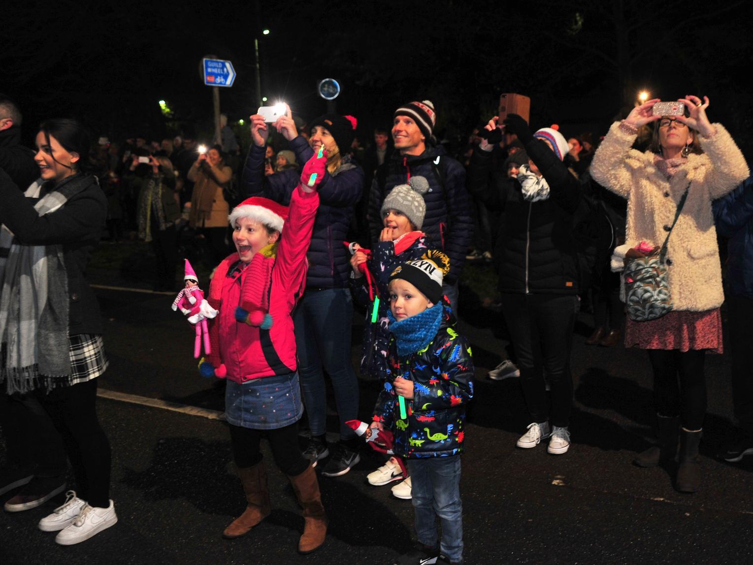 The switch-on was a crowd pleaser