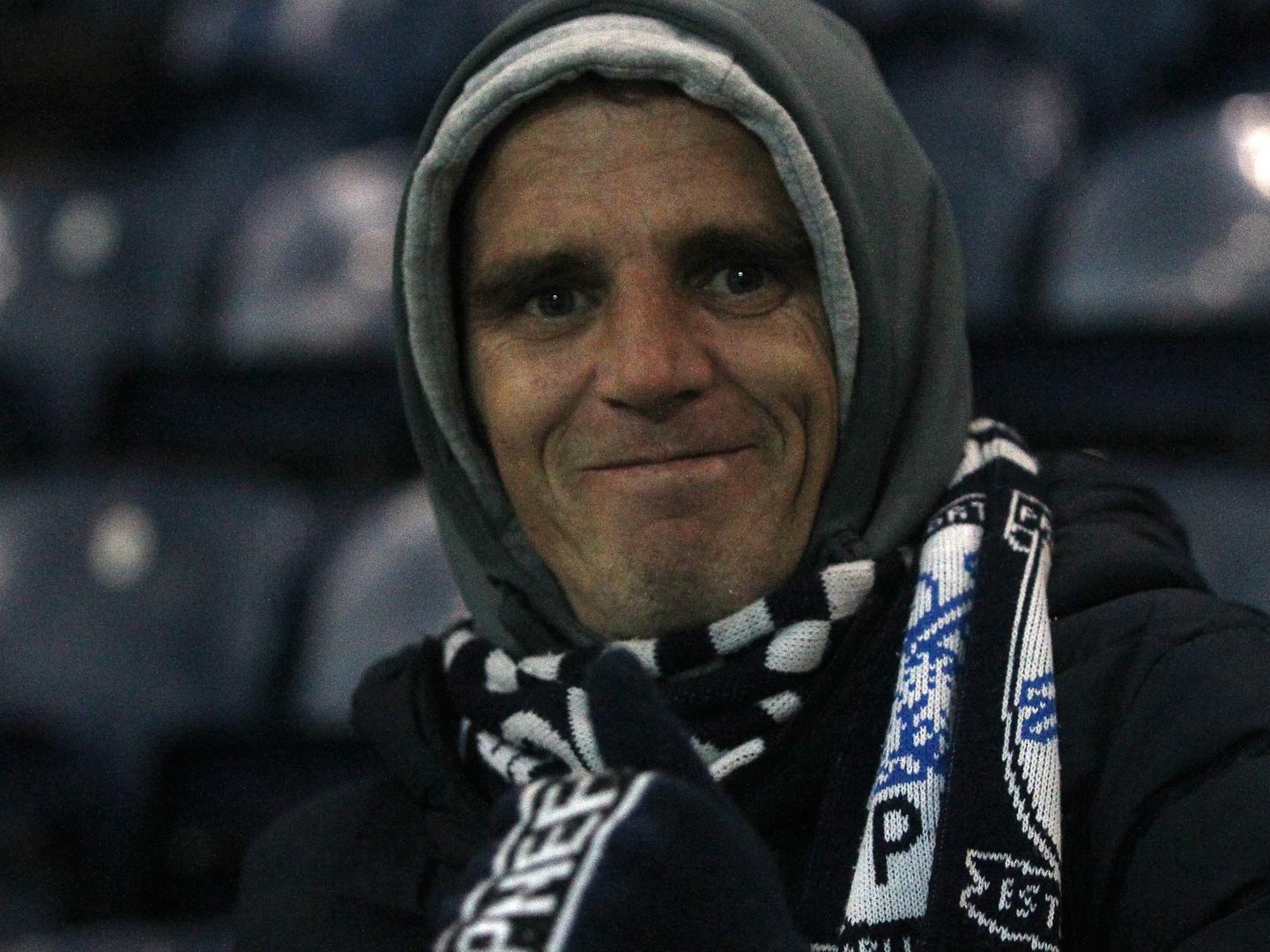 This PNE fan is wrapped up for the game.