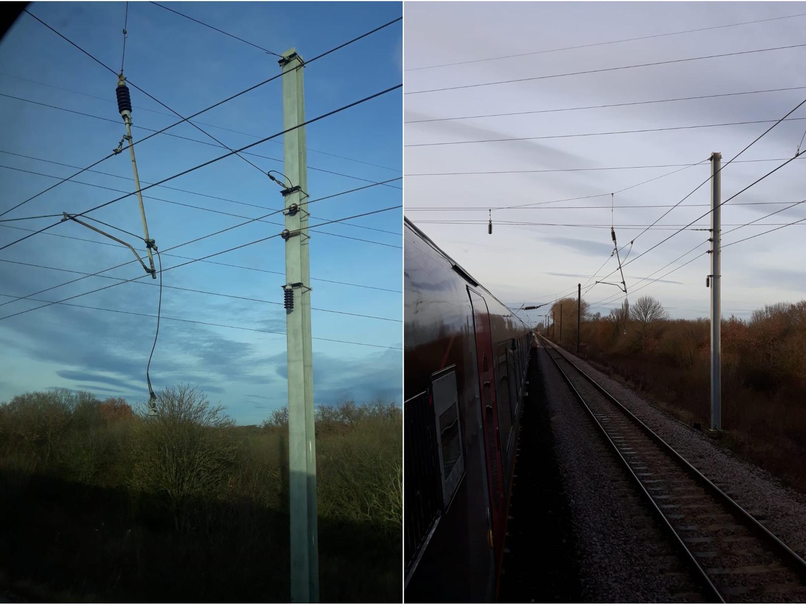 Damaged overhead wires near York caused major disruption to LNER services yesterday (Photos: LNER)