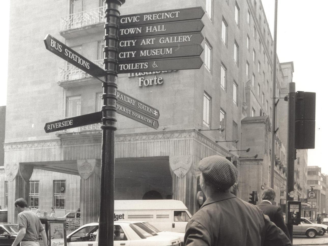 Finding the way around Leeds became much easier thanks to this finger signpost in City Square. It was one of nine dotted around the city centre.