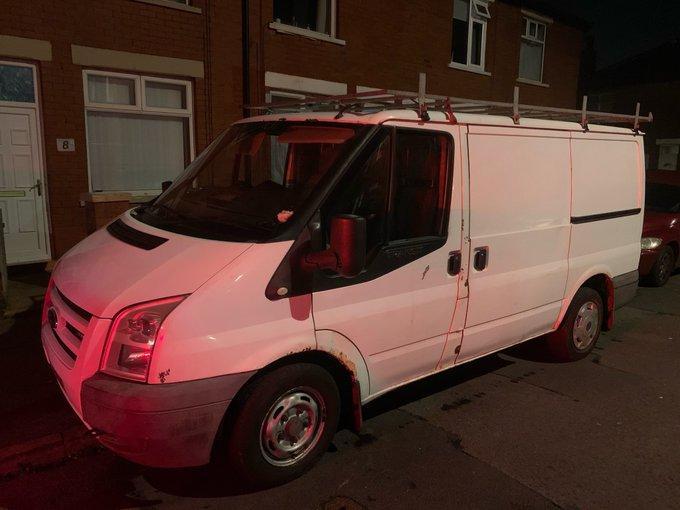 The driver of this van in Blackpool thought about instigating a pursuit when they saw our marked vehicle. Positive for cannabis as well as being a provisional licence holder and uninsured