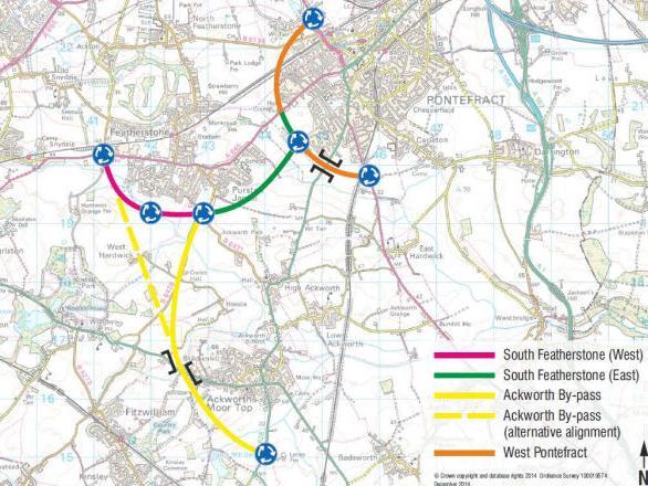 The proposed road could potentially cut congestion around Featherstone, Pontefract and Ackworth and create jobs around the Five Towns and Leeds area.