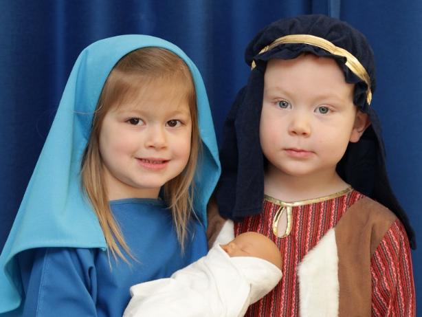 Freya Sellers as Mary and Leo Nichols as Joseph Clifton St Peter's School in 2010.