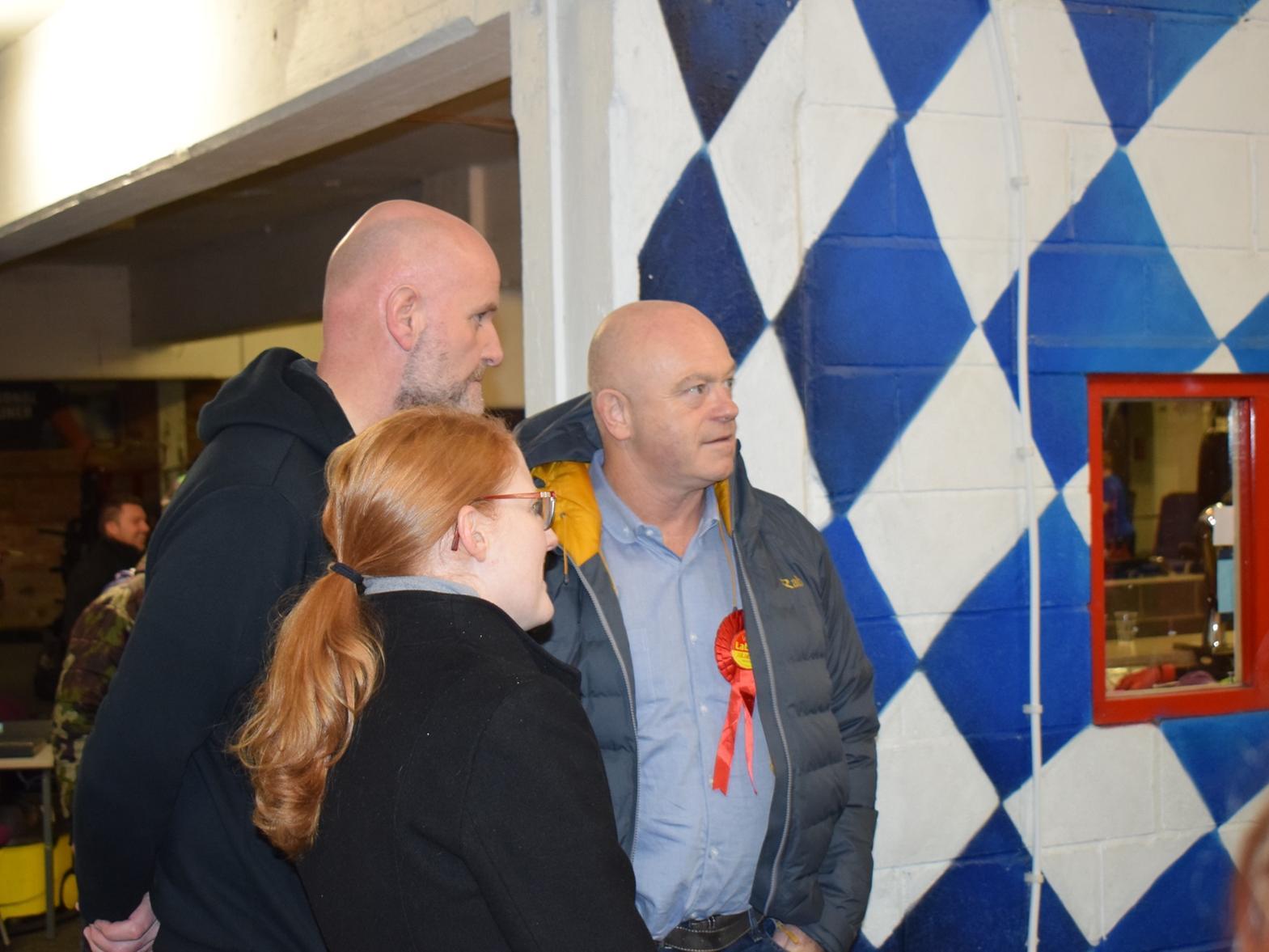 Ross Kemp arrived at 12pm with Labour candidate for Halifax Holly Lynch