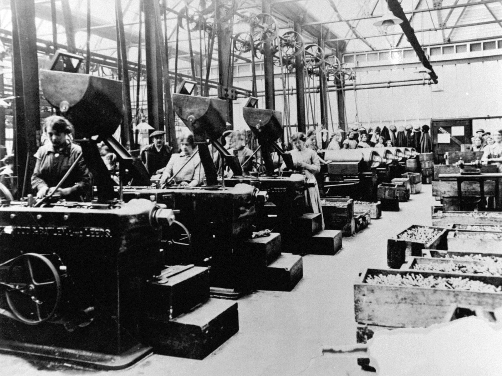 Inside the Barnbow Munitions Factory.