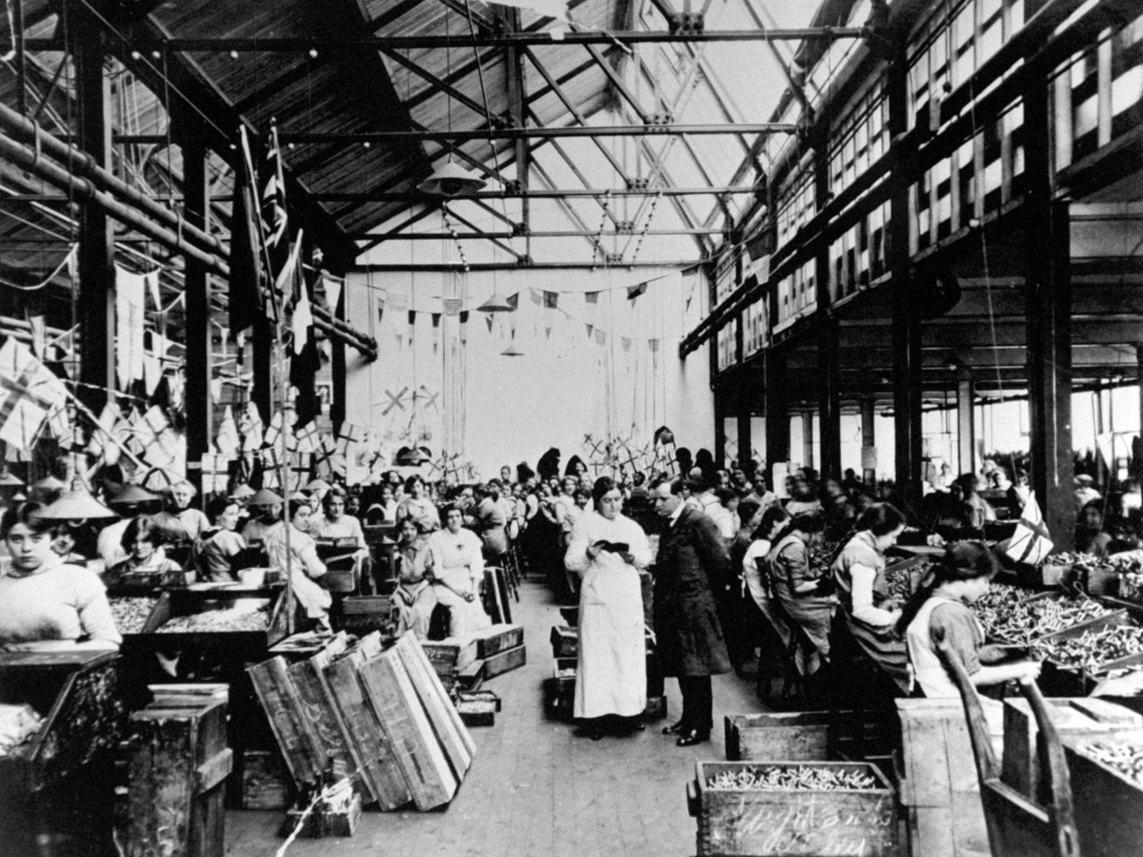 Inside the Barnbow Munitions Factory.