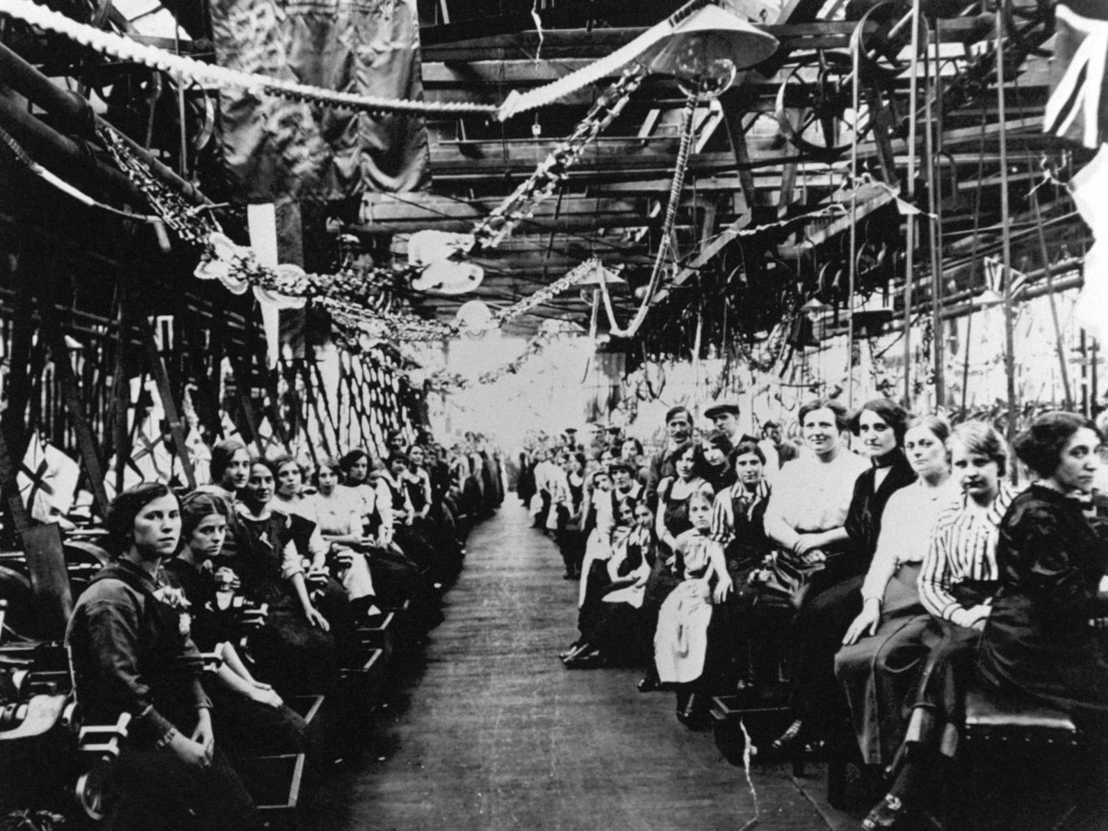 Inside the Barnbow Munitions Factory.