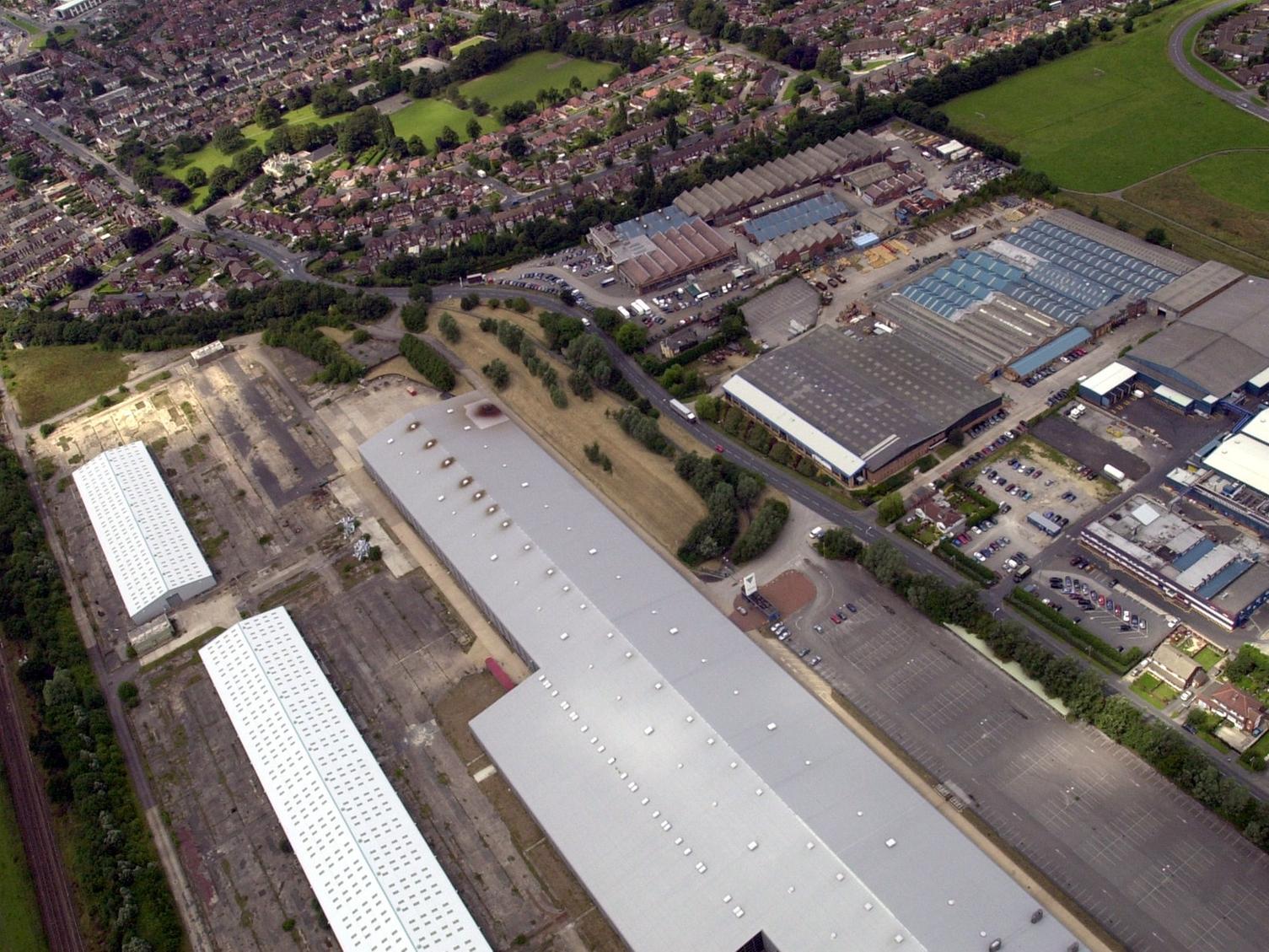 An aerial view of the Barnbow factory.