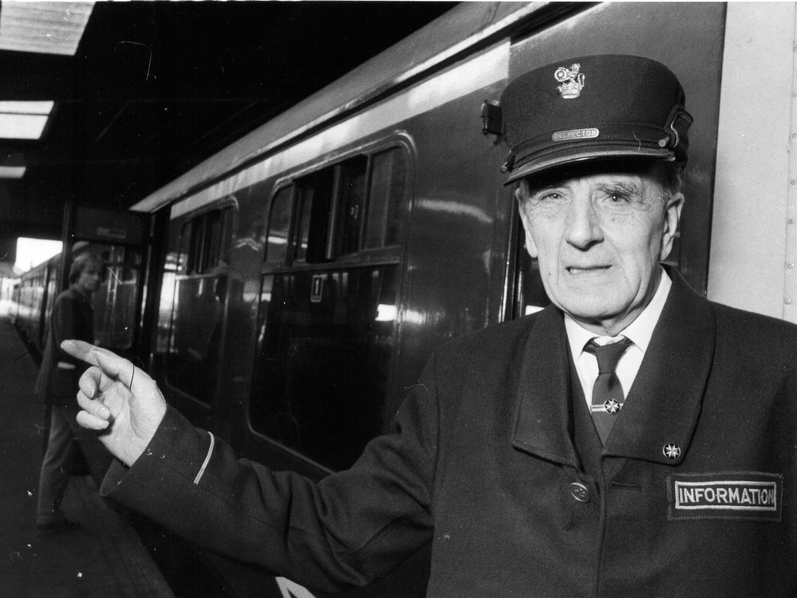 British Rail's 'Mr Information' retired after a career helping thousands of lost and weary passengers at Leeds City Station. John Coates was  information supervisor and station guide as part of 42 years service on the railways.