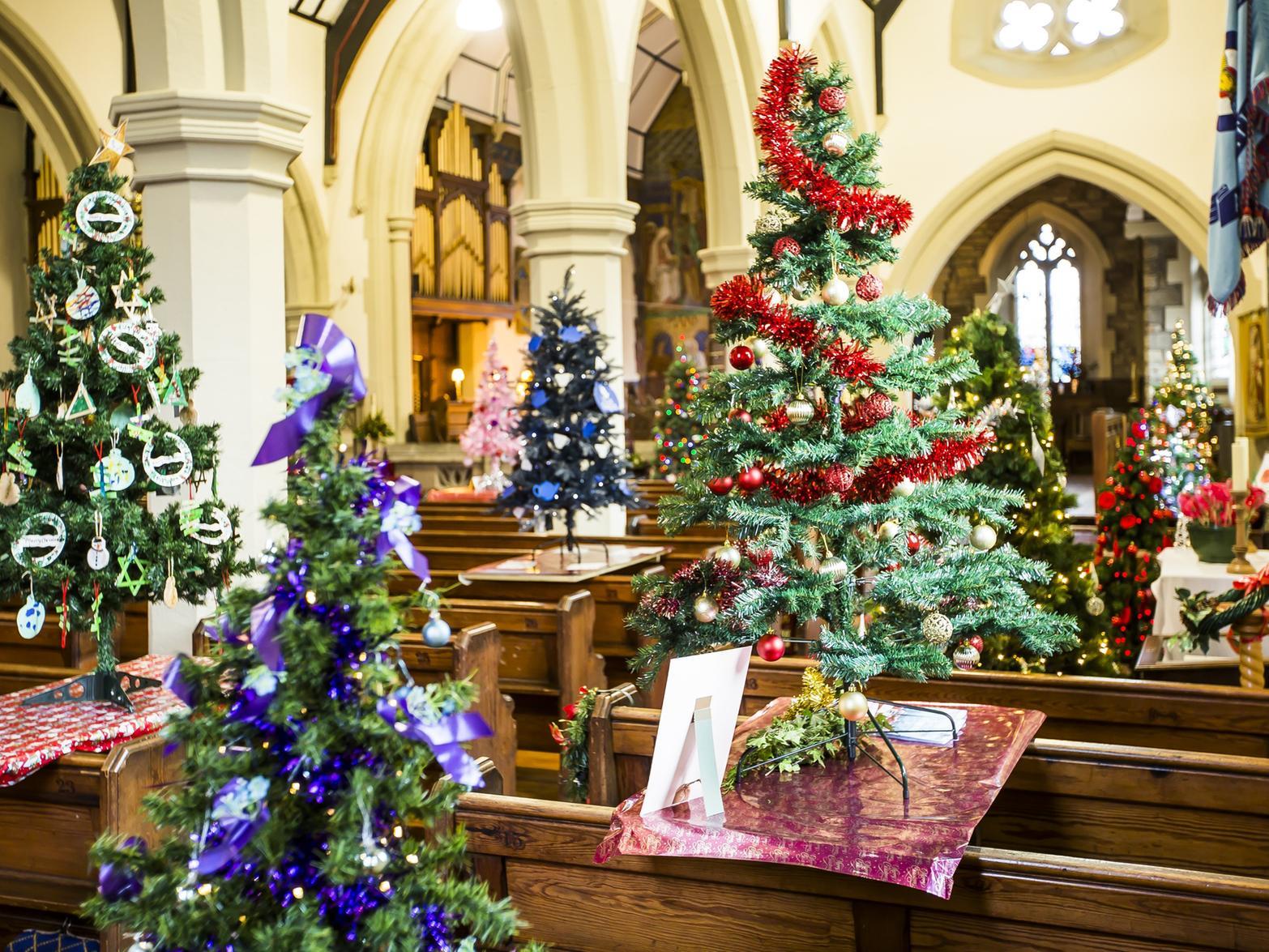 Christmas Tree Festival at St Michael's Church, Mytholmroyd
