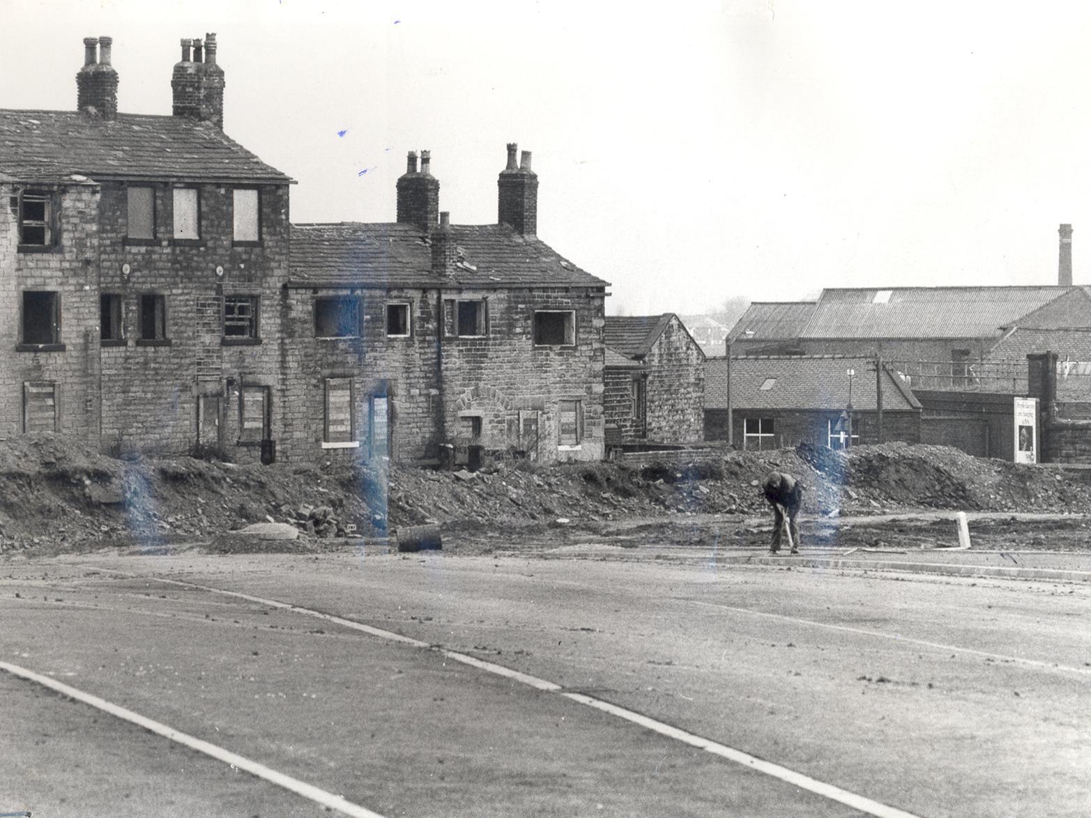 This was the end of the road for a bypass at Morley. The land need for a new roundabout at the bottom of High Street was still owned by three landlords and British Rail.