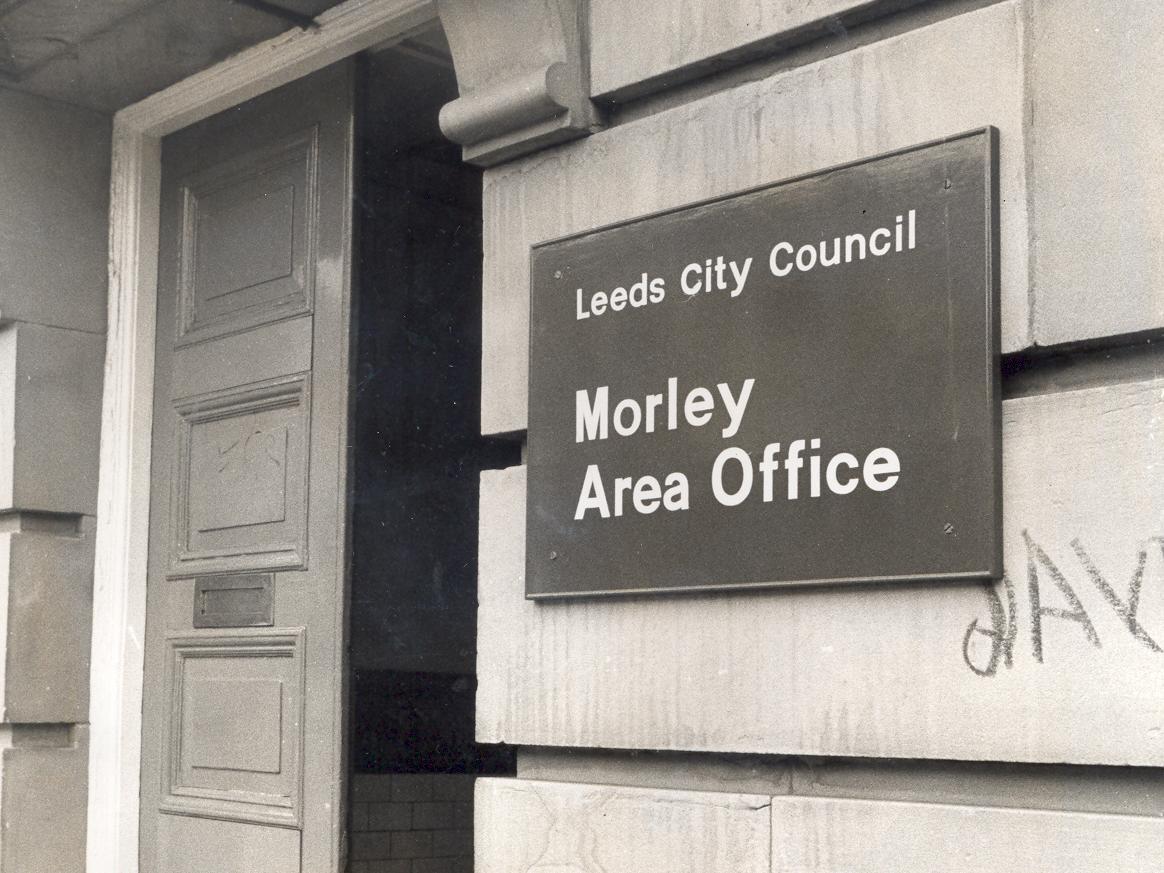 There was idignation about this wooden sign. "Many people in Morley are incensed that this sign has been fitted to the outer stone wall of our immaculate, magnificent town hall," said Sir Harry Hardy, chair of Morley Civic Society.