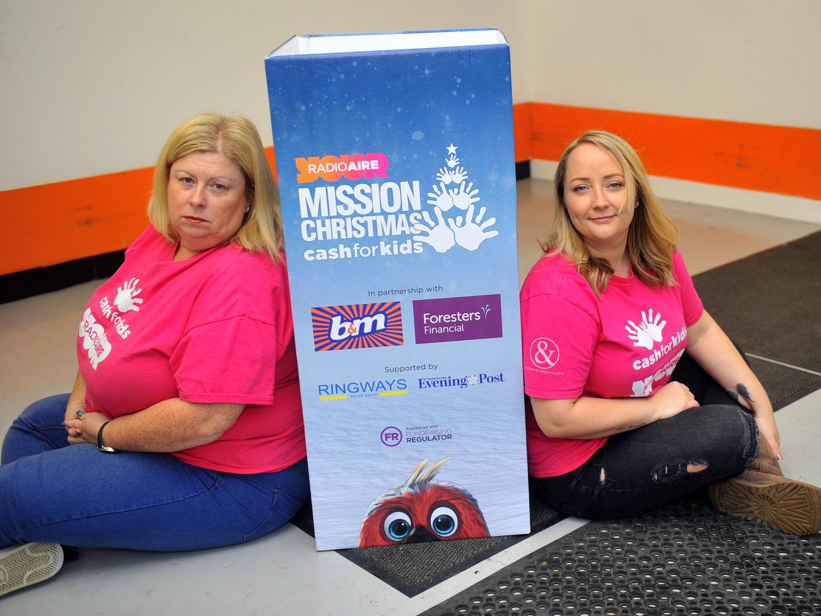 Appeal for more toy donations: Lisa Sullivan, charity manager at Radio Aire (left) with Lauren Proctor, charity fundrasing executive.
Photo:Gary Longbottom.