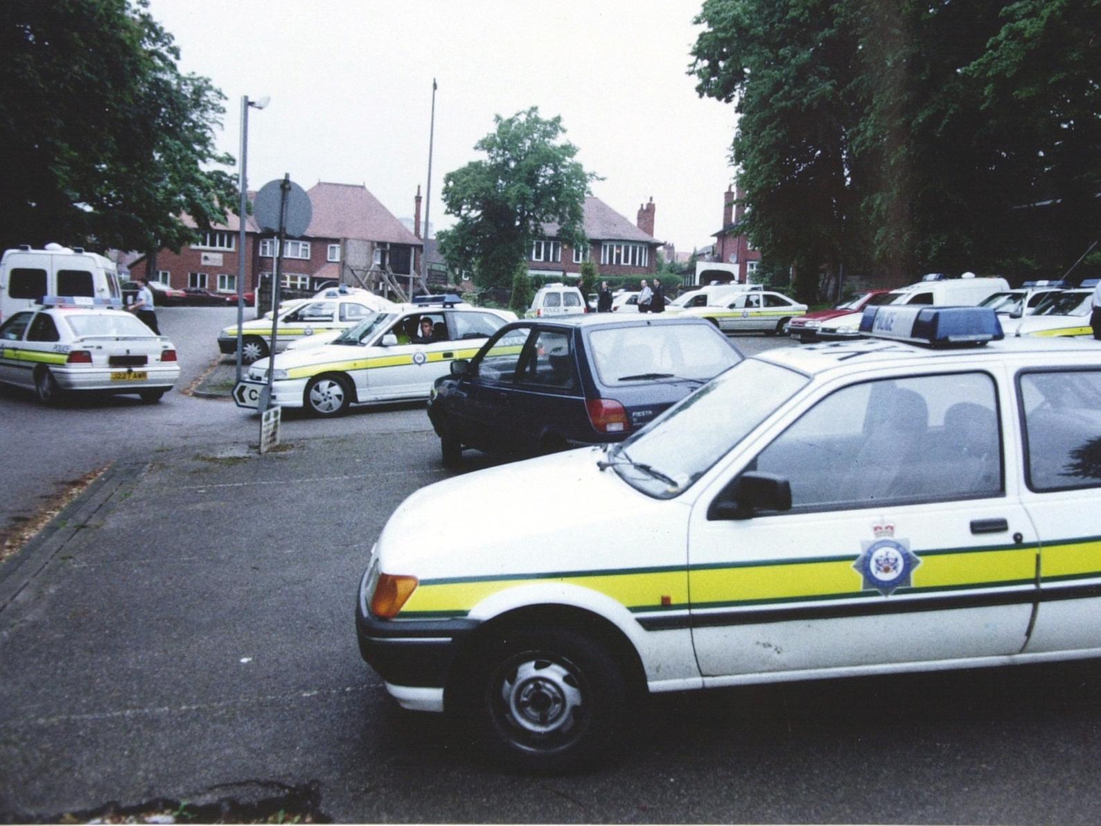 Police were on standby off Chapeltown Road in June 1993.