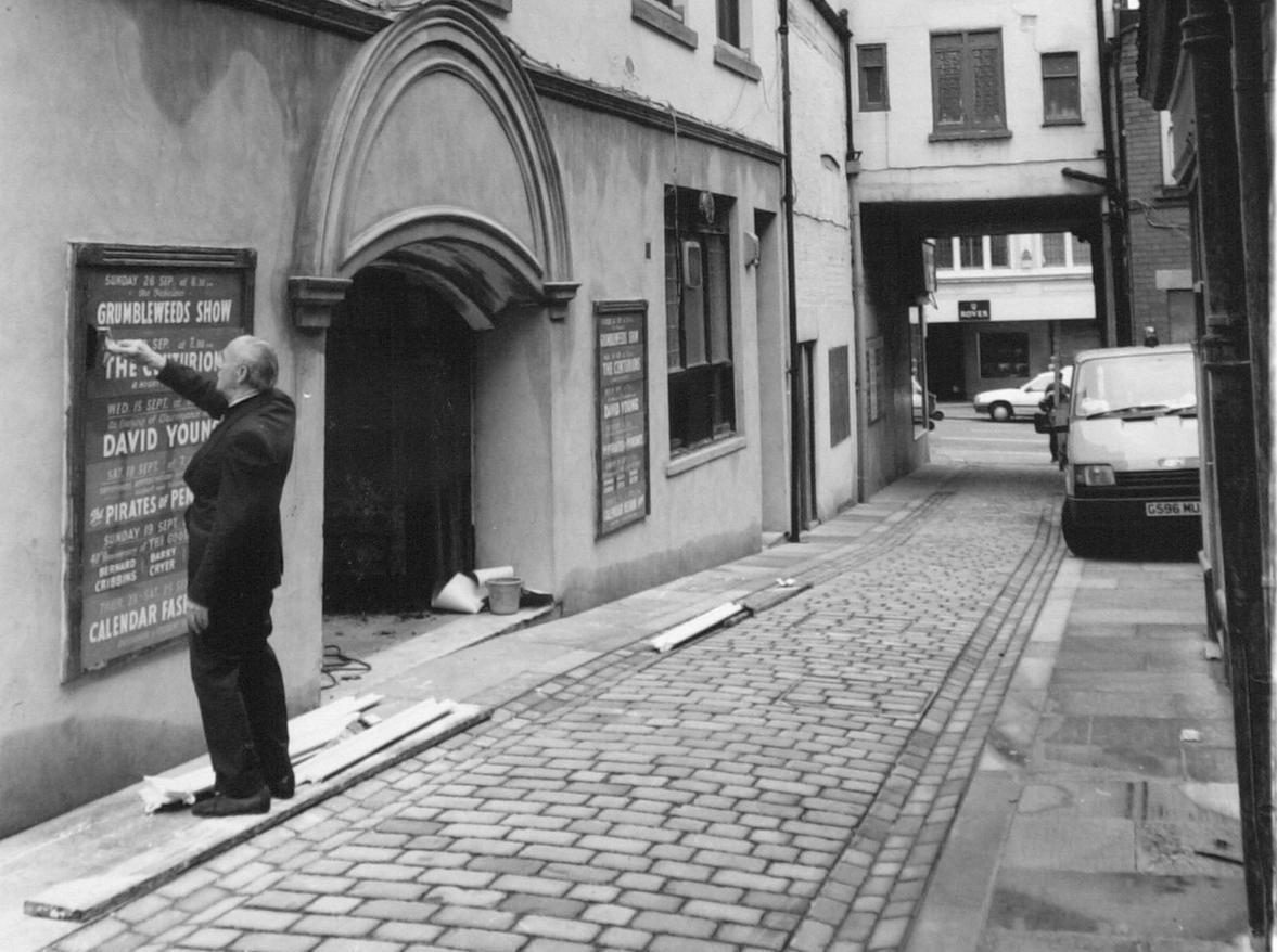 The Swan Yard entrance to the City Varieties Music Hall. Pictured in September 1993.