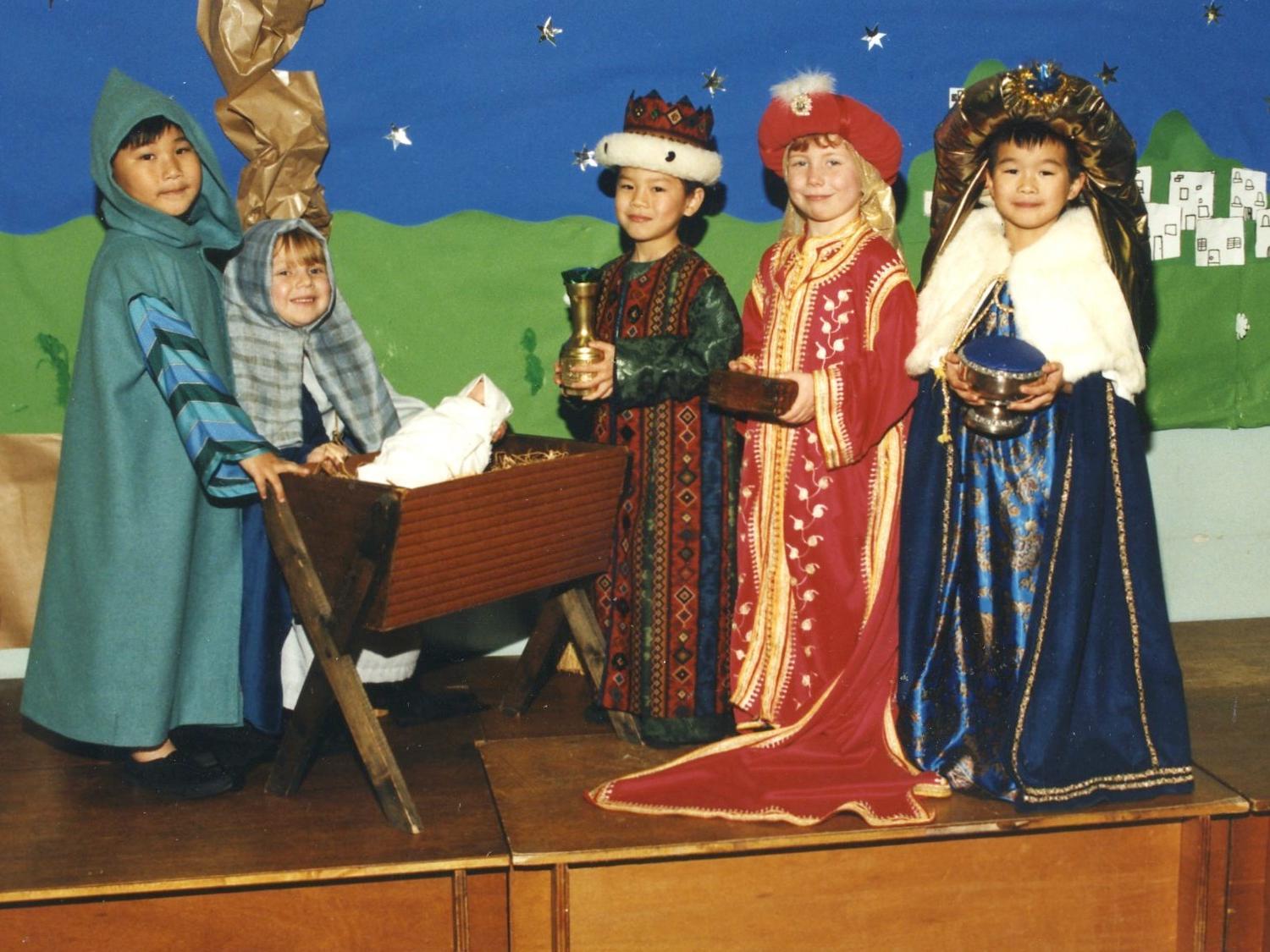 An undated scene from a Rossall School Nativity