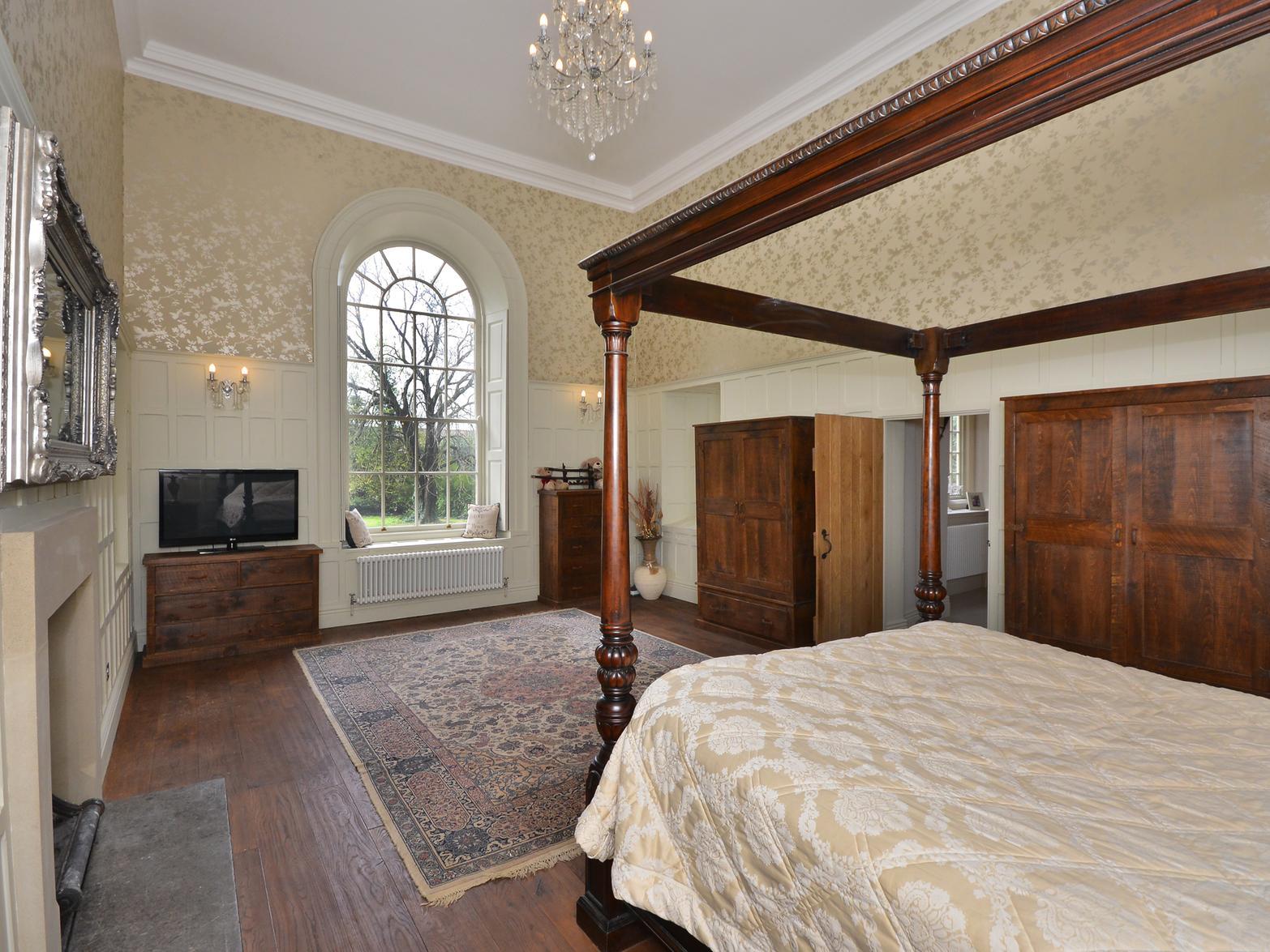This bedroom has a fantastic view over the gardens.