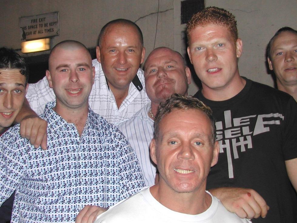 Gary's gang on a night out in 2004.