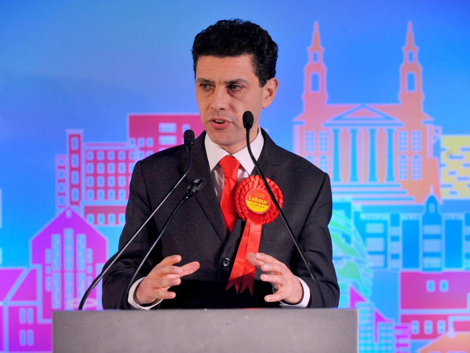 Sobel gave an impassioned speech at the count in Leeds Arena.
