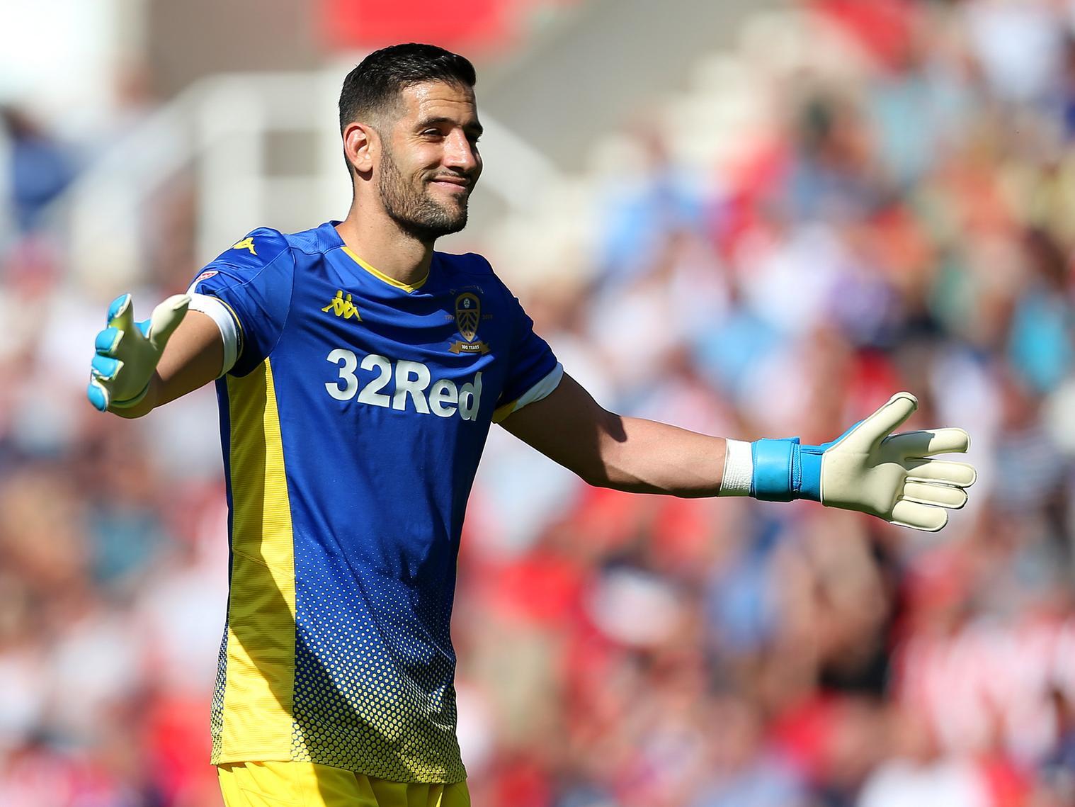 Set Leeds up for victory against Hull City with a brilliant save seconds before United countered to score their second and will be looking for an amazing 13th clean sheet already. Photo by Lewis Storey/Getty Images.