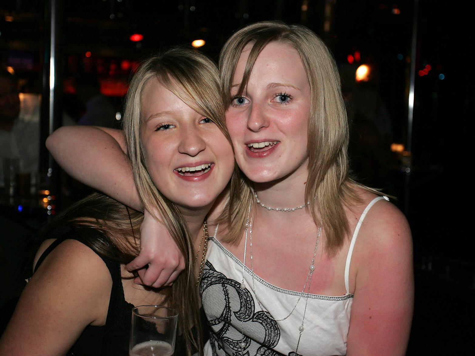 Friends Sarah Berry and Becky Fortis enjoy a girly night out.