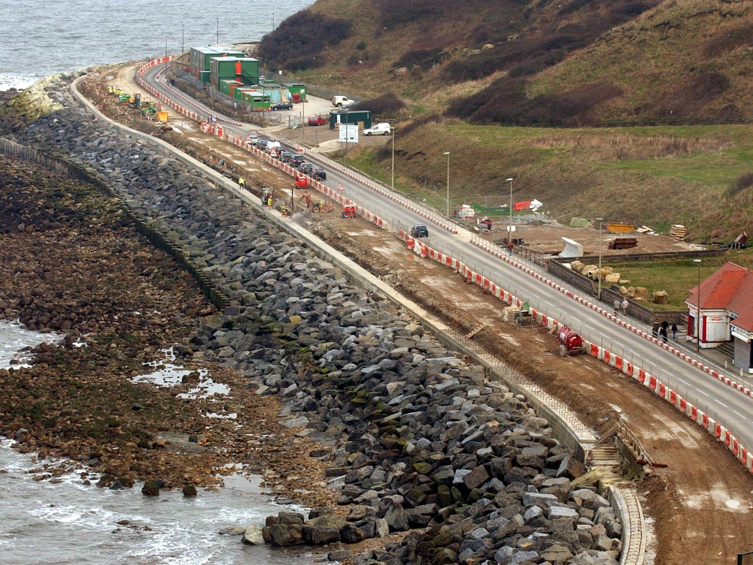 The extensive sea defence project along the Marine Drive took place in the early 2000s and have dramatically changed the appearance of the North Bay, becoming an established feature of the coastline.