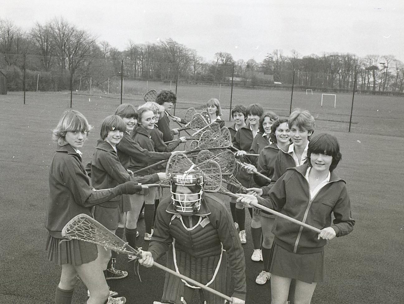 Penwortham Girls High school lacrosse squad who have reached the final of the North of England Schools competition