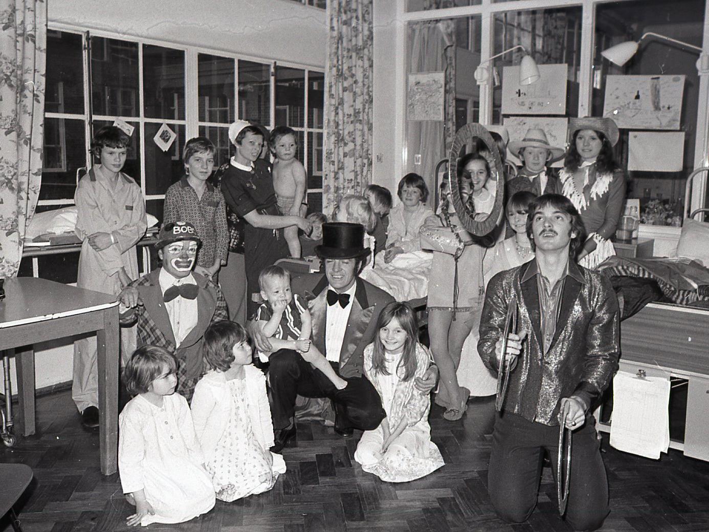 Blackpool Victoria Hospital was in uproar when the stars from the Apollo circus, appearing at the Pleasure Beach over Christmas, turned up to provide an afternoon's entertainment to the delighted patients in the children's ward