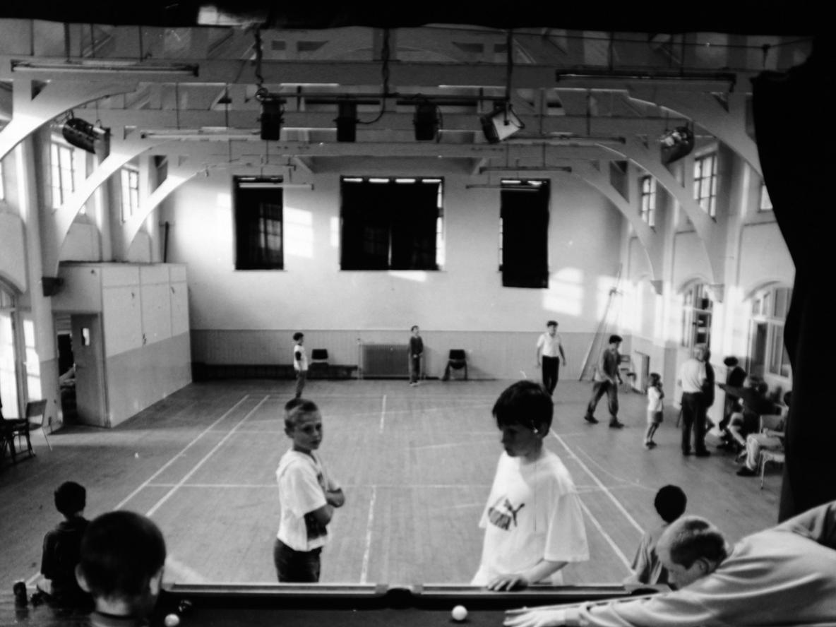 St. Johns Church Hall in Farsley faced demolition. Pictured are youngsters enjoying a game at the youth club.