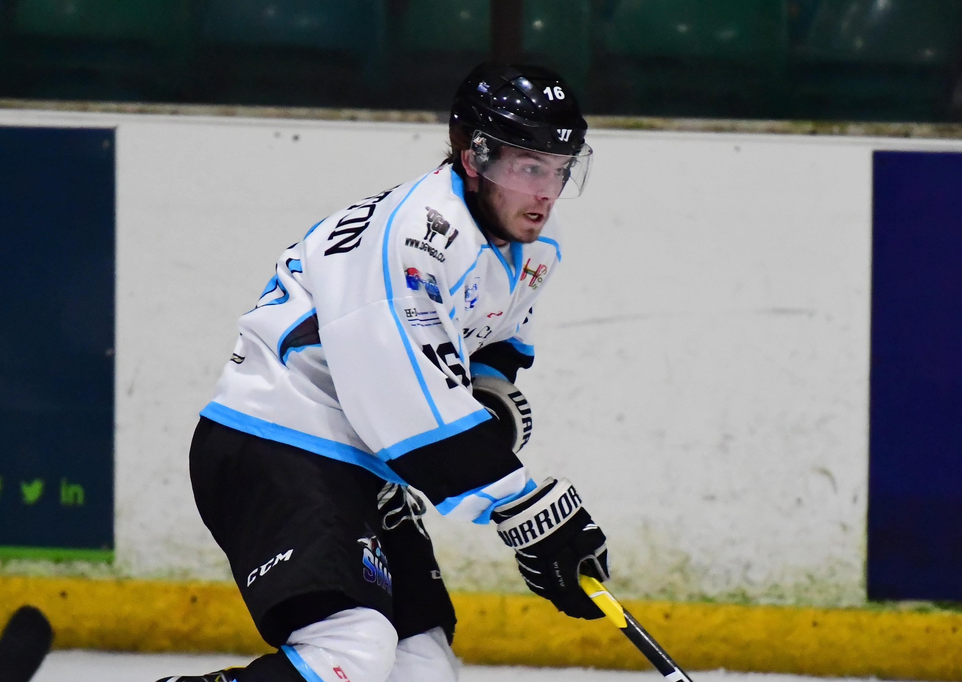 SUDDEN IMPACT: Lewis Houston quickly impressed his new Leeds Chiefs' team-mates by soring the overtime winner at Basingstoke Bison on Sunday night. Picture courtesy of Colin Lawson.