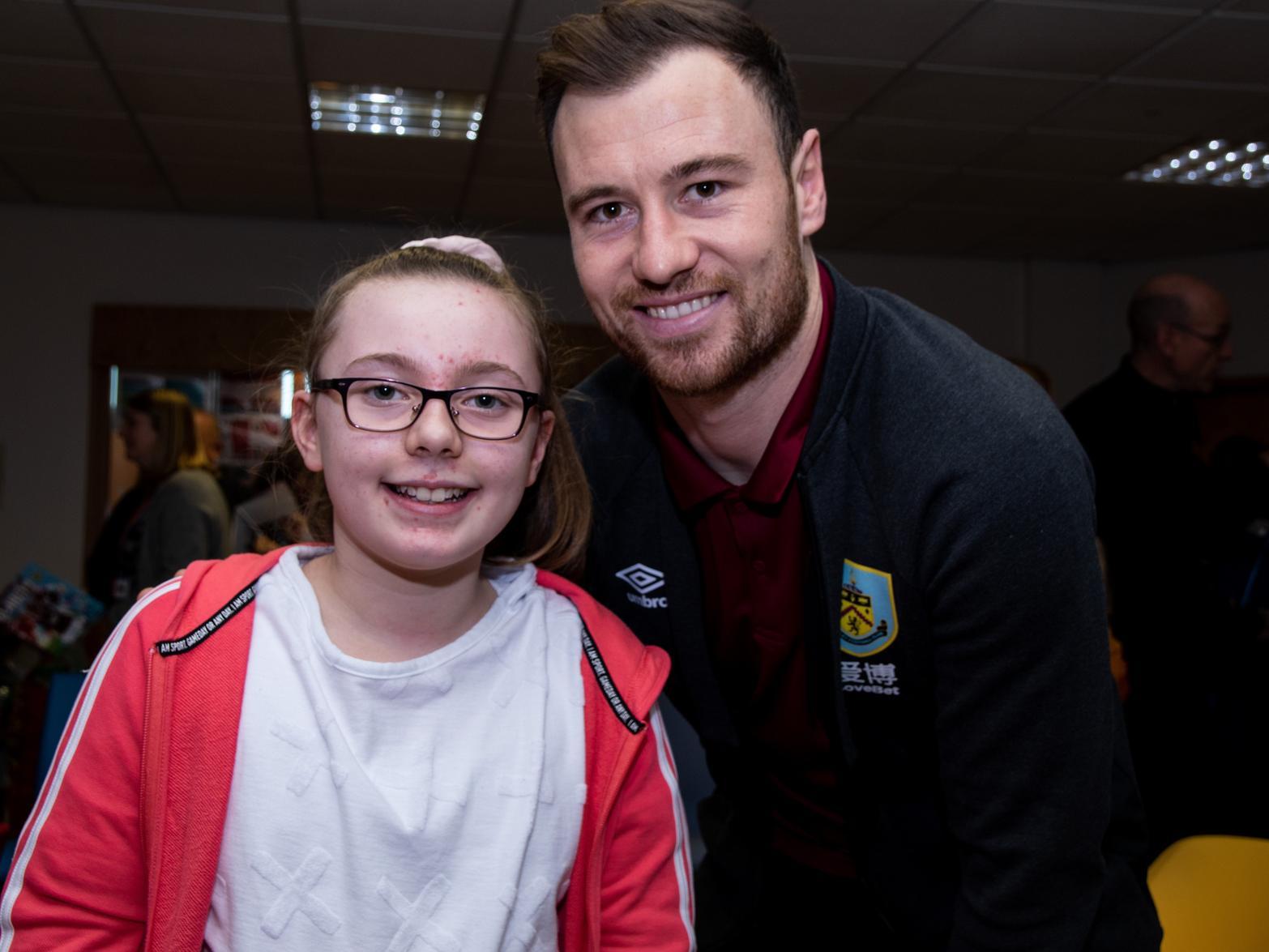 Burnley FC players and staff during their hospital visit. Photo: Kelvin Stuttard
