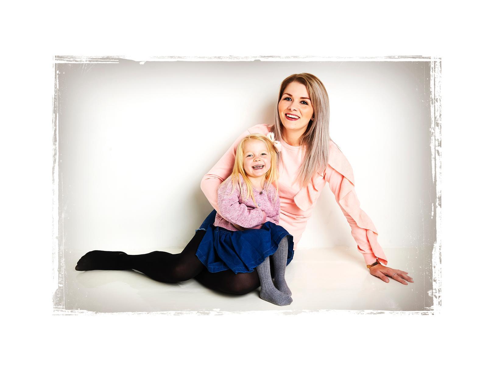 Bella Rodgers, with her mum Rebecca.