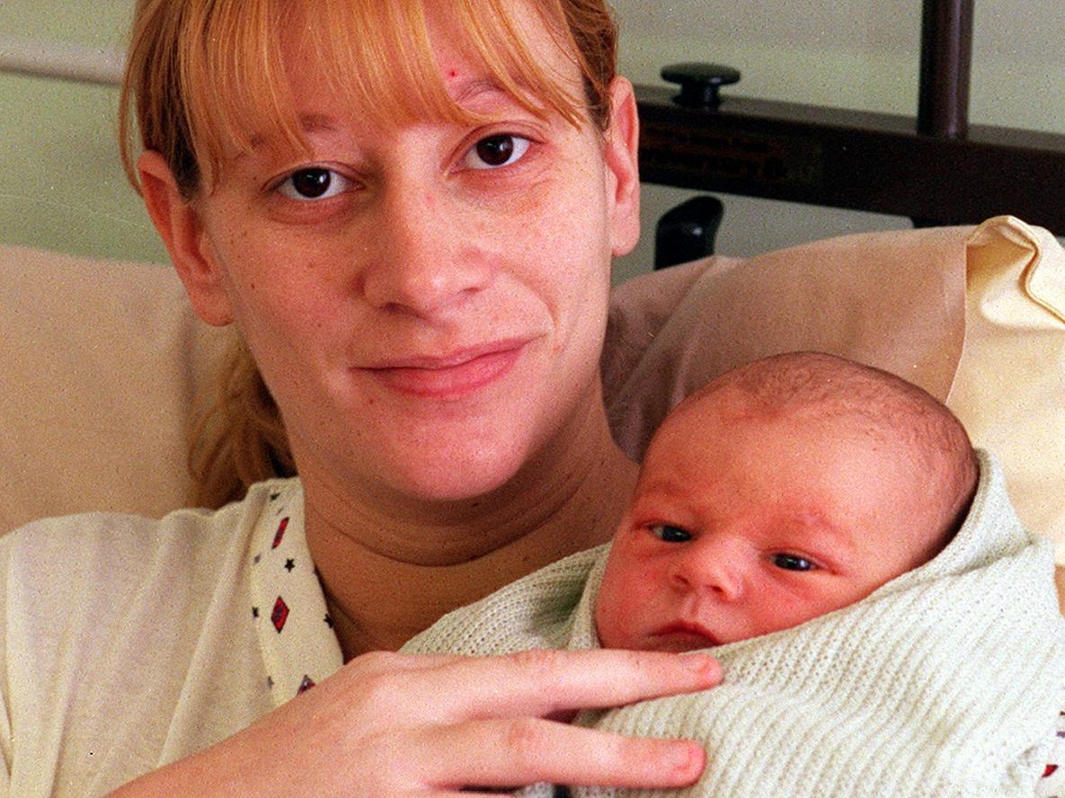 The first baby born on Christmas Day at St James's Hospital in 1999 was a little boy, Daniel Birks, pictured with his mum, Shelley.