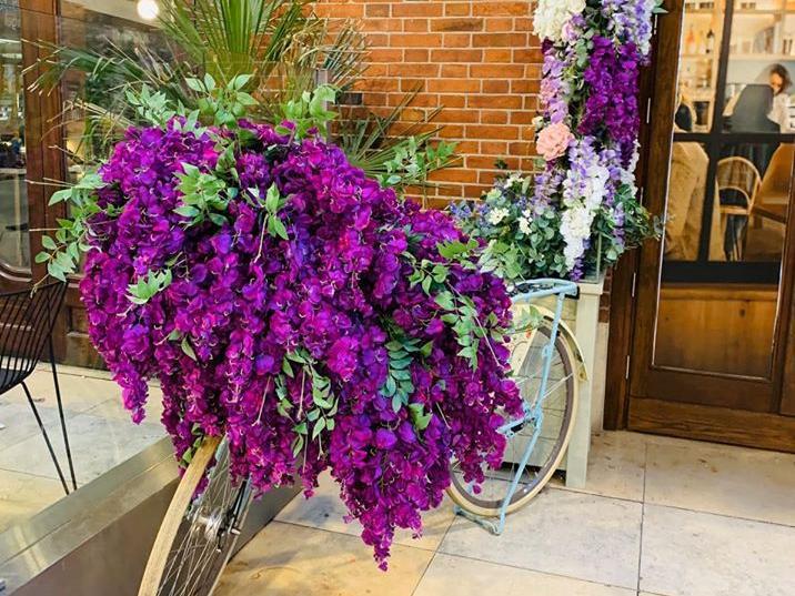Fleur Cafe in The Light is festooned in stunning faux flowers. Pictures: Patryk Chapinski